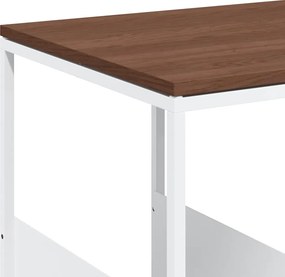 vidaXL Βοηθητικό Τραπέζι με Ρόδες Λευκό 55 x 36 x 63,5 εκ. Επεξ. Ξύλο