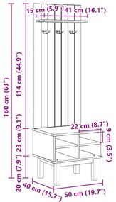 ΈΠΙΠΛΟ ΧΩΛ OTTA 50X40X160 ΕΚ. ΜΑΣΙΦ ΞΥΛΟ ΠΕΥΚΟΥ 4013463