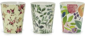 Ποτήρι Flowers 32cl Φ8.5x10cm Σε 3 Σχέδια