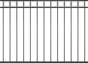 vidaXL Πάνελ Περίφραξης ASSEN Ατσάλινο 1,7x1,2 μ. Μαύρο