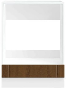 ντουλάπι φούρνου vidaXL "Lucca" Καφέ δρυς καπλαμά Ξύλο