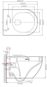 Hanne L-490 Tornado - Κρεμαστή Λεκάνη Rimless 49cm