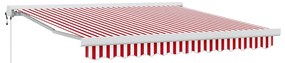 vidaXL Αντιανεμικό Κόκκινο και Λευκό 350 x 250 x 165 εκ.
