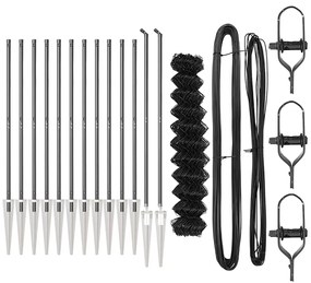 vidaXL Στύλος Περιφράξεων Γκρι 25 x 1,2 μ (60 x 60 mm δίχτυ)