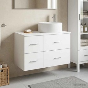 vidaXL Σετ Επίπλων Μπάνιου 2 τμχ. Λευκό Επεξεργασμένο Ξύλο