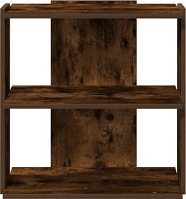 vidaXL Βιβλιοθήκη 3 Επιπέδων Καπνιστή Δρυς 60x30x60 εκ. Επεξεργ. Ξύλο