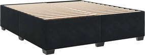 vidaXL Κρεβάτι box spring με στρώμα Μαύρο 180 x 200 cm Βελούδο