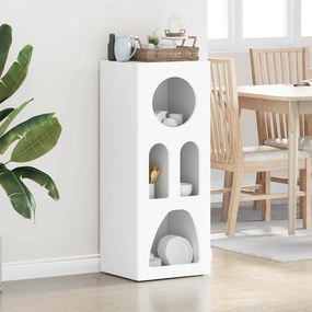 vidaXL Πλαϊνό γραφείο Λευκό 40 x 35 x 100.5 εκ Επεξεργασμένο ξύλο