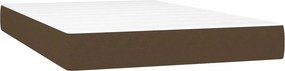 vidaXL Κρεβάτι Boxspring με Στρώμα Σκούρο Καφέ 120x200 εκ. Υφασμάτινο