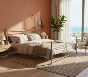 Κρεβάτι Pier-150x200-Λευκό-Με ποδαρικό