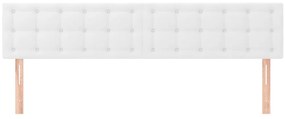 vidaXL Κεφαλάρια Κρεβατιού 2 τεμ. Λευκό 90x5x78/88 εκ.Συνθετικό Δέρμα