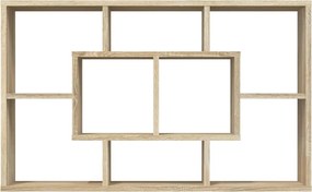 vidaXL Ραφιέρα Τοίχου Sonoma Δρυς 85x16x52,5 εκ. Επεξεργασμένο Ξύλο