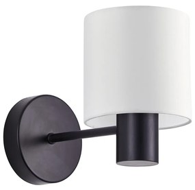 Φωτιστικό Τοίχου - Απλίκα SE21-BL-16-SH1 BLACK WALL LAMP WHITE SHADE+ - 77-8312 - 51W - 100W - 77-8312