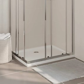 vidaXL Βάση Ντουζιέρας Ορθογώνια Λευκή 70x90 εκ. από ABS