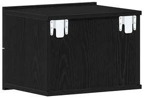vidaXL Κομοδίνο Μαύρη δρυς 40 x 30 x 30 εκ Επεξεργασμένο ξύλο