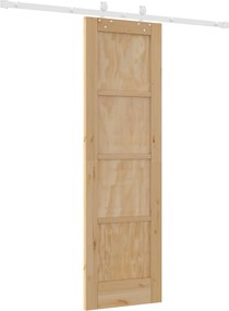 vidaXL Συρόμενη Πόρτα Φυσικό και Λευκό 61 x 198,5 εκ.