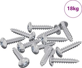 vidaXL Ξυλοβίδες 10976 pcs Ασημί Ατσάλι