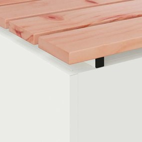 vidaXL Παγκάκι κήπου Λευκό 40 x 40 x 43 cm Ατσάλι