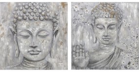 Καμβάς DKD Home Decor Τζίντζερ Καμβάς 100 x 2,4 x 100 cm