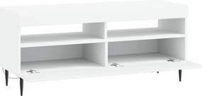 vidaXL Ντουλάπα LED Τηλεόρασης Λευκό Επεξεργασμένο Ξύλο