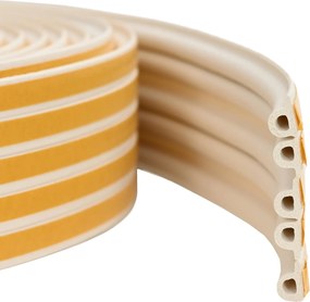 vidaXL Αυτοκόλλητη σφραγίδα παραθύρου Λευκό 9 x 6 mm 50 m EPDM αφρός