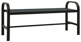 vidaXL Παγκάκι Κήπου 124,5 εκ. Μαύρο από Ατσάλι / WPC