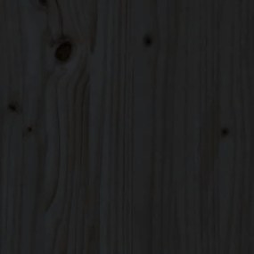 vidaXL Βιβλιοθήκη Μαύρη 80x35x154 εκ. από Μασίφ Ξύλο Πεύκου