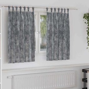 vidaXL Βελούδινες Κουρτίνες 2 pcs Γκρι 140 x 140 cm Βελούδο