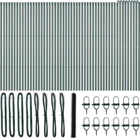 vidaXL Έξιγωνο φράχτη σταθερού εδάφους 100 x 1,6 μ Πράσινο Δίχτυ