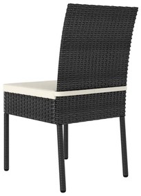 vidaXL Καρέκλες Τραπεζαρίας Κήπου 2 τεμ. Μαύρες από Συνθετικό Ρατάν