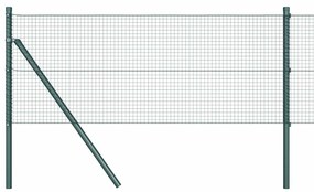 vidaXL Φράχτης με Στήλες. Πράσινο 0.5 x 10 μ. Ατσάλι