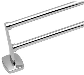 Κρεμάστρα Πετσέτας Διπλή Hotelia 03-8033 60cm Chrome Gloria Metal