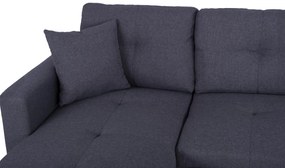 Γωνιακός καναπές - Κρεβάτι WAYNE Ύφασμα Γκρί 224x147x85Υ εκ. 224x147x85 εκ.