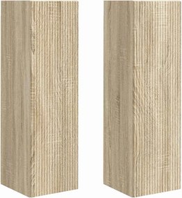 vidaXL Ντουλάπι Τηλεόρασης Τοίχου 2 pcs Σονόμα Επεξεργασμένο Ξύλο