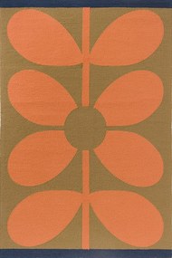 Χαλί Giant Sixties Stem 463703 Tomato Red-Taupe Orla Kiely 200X280cm