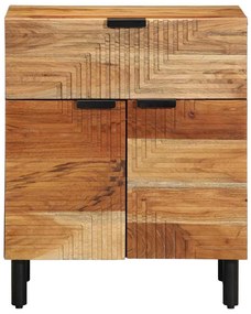 vidaXL Κομοδίνο με συρτάρι Καφέ 50 x 33 x 60 εκ Μασίφ ξύλο ακακίας