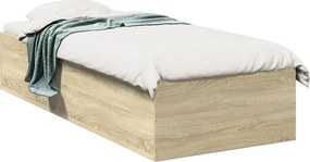 vidaXL Πλαίσιο Κρεβατιού Χωρ. Στρώμα Sonoma Δρυς 75x190εκ Επεξ. Ξύλο