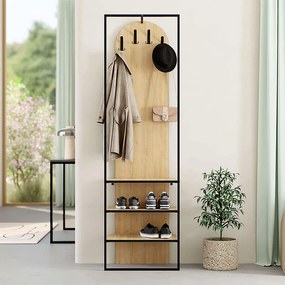 Έπιπλο εισόδου Archy Megapap χρώμα sapphire oak 53x31,7x180εκ.