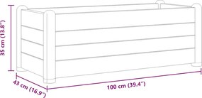 vidaXL Ζαρντινιέρα Υπερυψωμένη Ανθρακί 100x43x35 εκ. Πολυπροπυλένιο