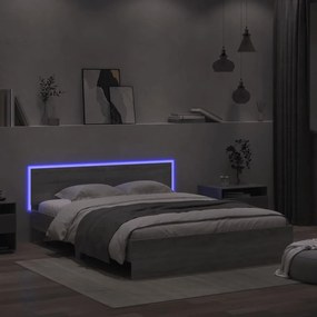 ΠΛΑΙΣΙΟ ΚΡΕΒΑΤΙΟΥ ΜΕ ΚΕΦΑΛΑΡΙ/LED ΓΚΡΙ SONOMA 160X200 ΕΚ. 3207600