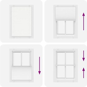 vidaXL Πλισέ περσίδα Λευκό 90x150 cm Πλάτος υφάσματος 89,4 cm