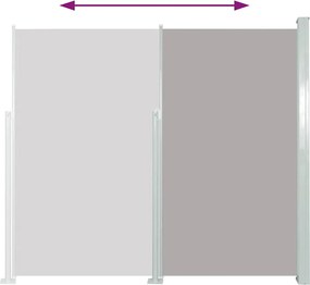 vidaXL Σκίαστρο Πλαϊνό Συρόμενο Γκρι 120 x 300 εκ.