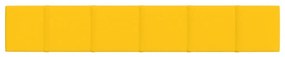 Πάνελ Τοίχου 12 τεμ. Κίτρινο 90x15 εκ. 1,62 μ² Βελούδινα - Κίτρινο