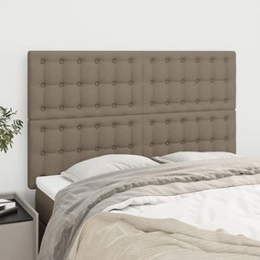 vidaXL Κεφαλάρι Κρεβατιού Μπεζ 144x5x118/128 εκ. Ύφασμα