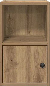 vidaXL Βιβλιοθήκη Αρτισιανή Δρυς 31x24x52 εκ. Επεξ. Ξύλο