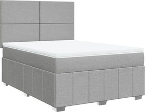 vidaXL Κρεβάτι Boxspring με Στρώμα Αν. Πράσινο 160x200εκ Υφασμάτινο