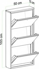 Παπουτσοθήκη Λευκό FLODRO 50x15x103