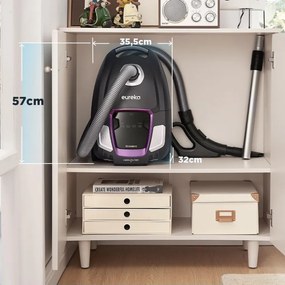 Ηλεκτρική σκούπα Eureka NEN300, 700W, 16 kPa, 2 l, 4 στάδια, οθόνη LED, HEPA, Μαύρο/Μωβ