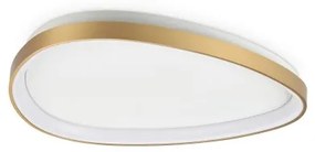 Πλαφονιέρα Φωτιστικό Οροφής LED 30W Ορείχαλκος 2700Κ Gemini 341484 Ideal Lux 341484