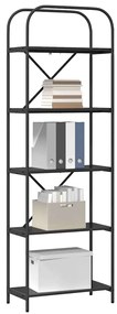 vidaXL Ράφι Βιβλίων Μαύρη δρυς 60 x 30 x 183 εκ Επεξεργασμένο ξύλο